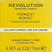 Korygujący krem pod oczy - Revolution Skincare Pigment Boost Colour Correcting Eye Cream — Zdjęcie N3