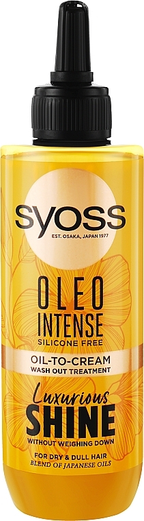 Maska do włosów suchych i matowych - Syoss Oleo Intense Oil-To-Cream Wash Out Tretment — Zdjęcie N1