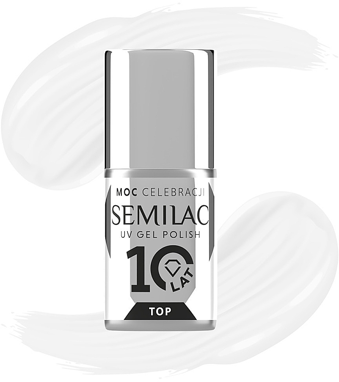 Top do paznokci bez lepkiej warstwy - Semilac 10Years Limited Edition Top No Wipe — Zdjęcie N2