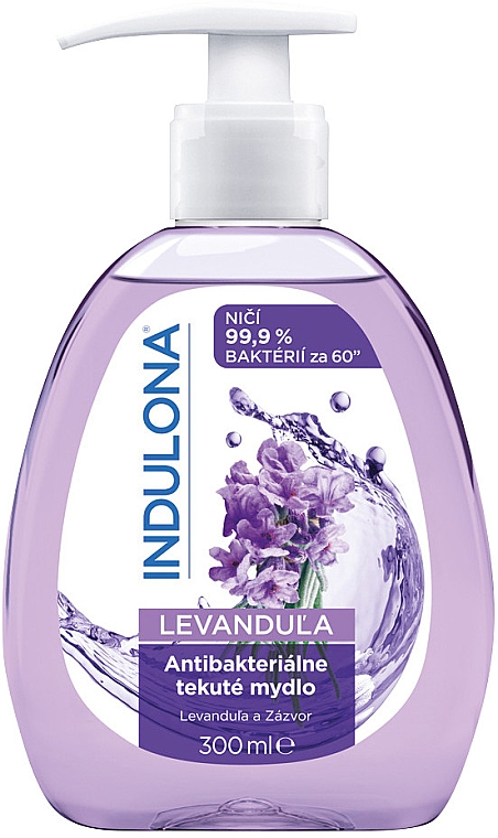 Antybakteryjne mydło w płynie Lawenda - Indulona Lavender Antibacterial Liquid Soap — Zdjęcie N1