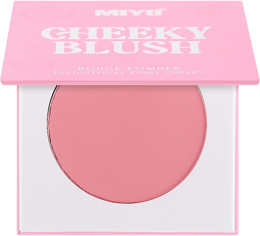 Róż do policzków, 10 g - Miyo Cheeky Blush Rouge Powder Delightfully Pinky Cheeks — Zdjęcie N1