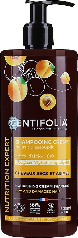 Krem-szampon do włosów suchych z morelą i jojobą - Centifolia Cream Shampoo Dry Hair — Zdjęcie N3