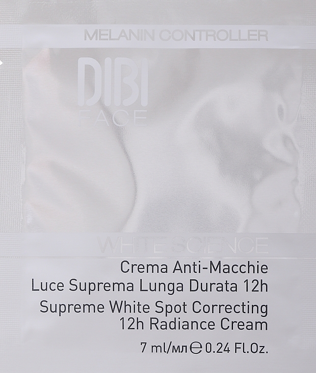 Rozświetlający krem do twarzy - DIBI Milano White Science Supreme White Spot Correcting 12H Radiance Cream (próbka) — Zdjęcie N1