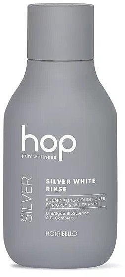 Rozjaśniająca odżywka do włosów siwych i platynowych - Montibello HOP Silver White Rinse — Zdjęcie N1