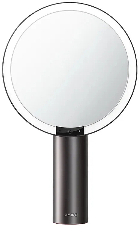 Lusterko kosmetyczne z podświetleniem, czarne - Amiro LED Mirror Black — Zdjęcie N3
