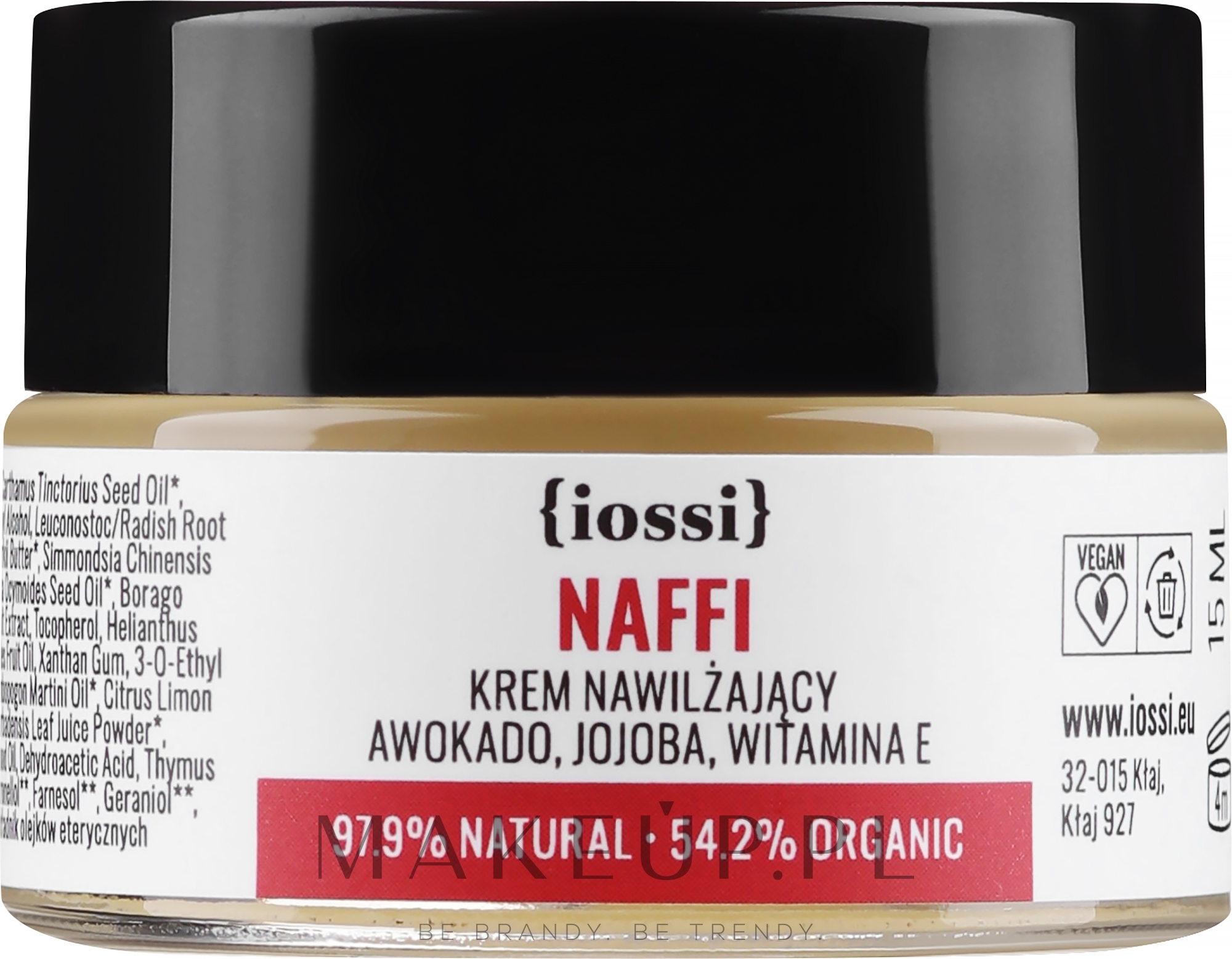 Krem nawilżający Awokado i jojoba - Iossi NAFFI (miniprodukt) — Zdjęcie 15 ml