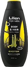 Kup Żel pod prysznic i szampon dla mężczyzn Exciter - Lilien For Men Body & Hair Exciter Shower & Shampoo