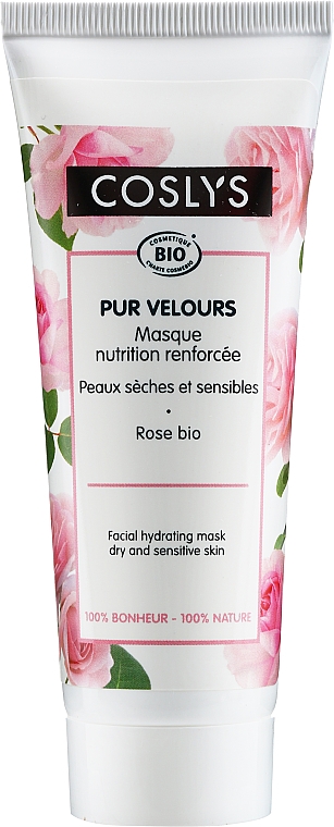 Nawilżająca różana maska do cery suchej i wrażliwej - Coslys Facial Care Hydrating Mask with Organic Rose Floral Water — Zdjęcie N1