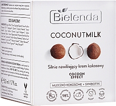 Silnie nawilżający krem kokosowy - Bielenda Coconut Milk Strongly Moisturizing Coconut Cream — Zdjęcie N2
