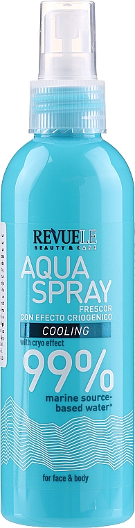 Spray do twarzy i ciała z ekstraktem z wodorostów - Revuele Face&Body Cooling Aqua Spray  — Zdjęcie N1