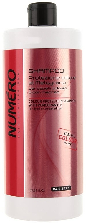 Szampon chroniący kolor włosów farbowanych z ekstraktem z granatu - Brelil Professional Numero Colour Protection Shampoo — Zdjęcie N3