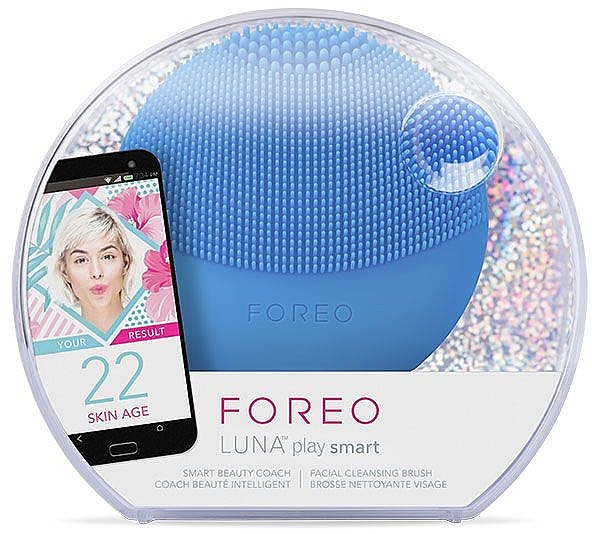 Szczoteczka oczyszczająca i masażer do twarzy - Foreo Luna Play Smart Facial Cleansing Brush Aquamarine — Zdjęcie N1