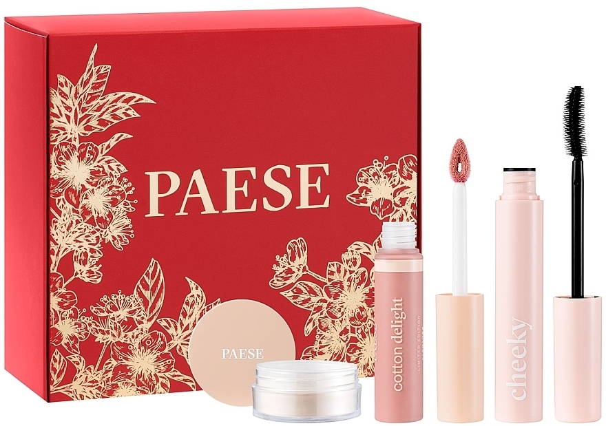 Zestaw - Paese Nature Look Set (mascara/9ml + l/gloss/7.5ml + powder/10g) — Zdjęcie N2