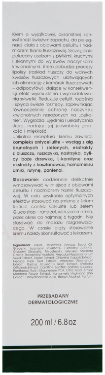 Liftingujący krem do ciała z antycellulitowym kompleksem wzmacniający ściany naczyń krwionośnych - Norel Body Care Slimming Cream with Anti-Cellulite Complex for “spider veins” — Zdjęcie N4