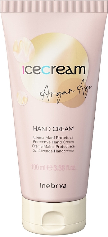 Krem do rąk z olejkiem arganowym - Inebrya Ice Cream Argan-Age Hand Cream — Zdjęcie N1