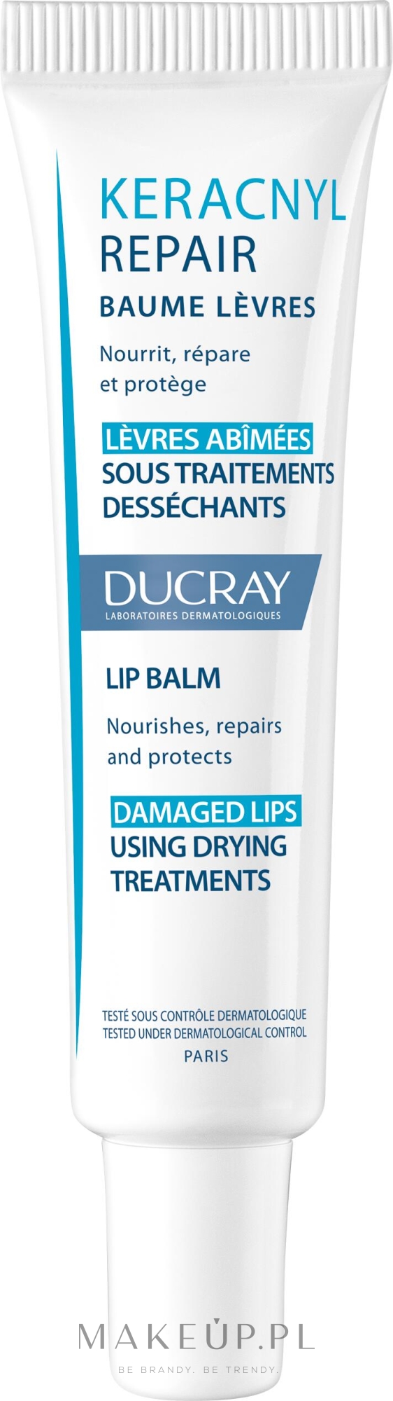 Odbudowujący balsam do ust - Ducray Keracnyl Repair Lip Balm — Zdjęcie 15 ml