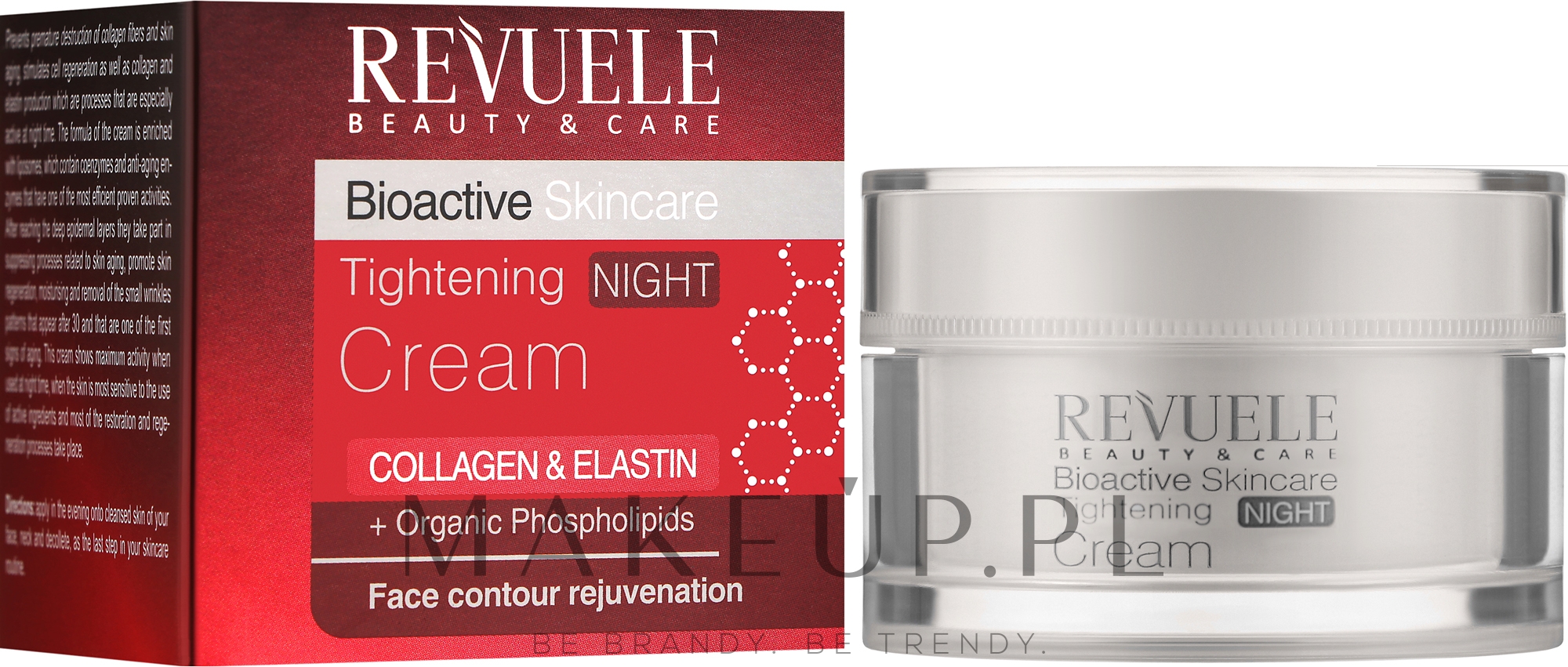 Krem do twarzy na noc - Revuele Bioactive Skin Care Collagen & Elastin Tightening Night Cream — Zdjęcie 50 ml