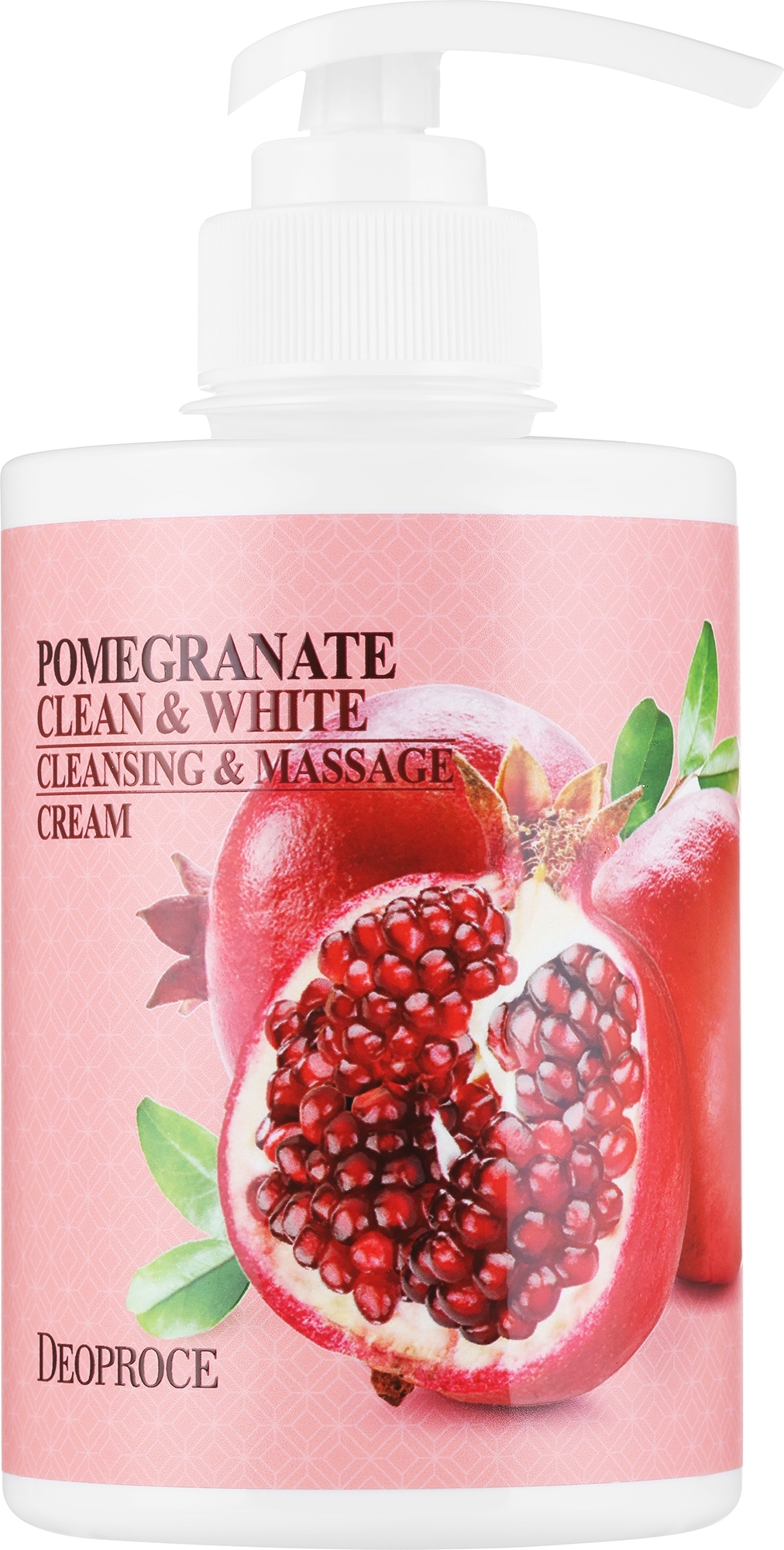 Nawilżający krem do masażu ciała z granatem - Deoproce Pomegranate Clean & White Massage Cream  — Zdjęcie 430 g