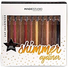 Kup Zestaw eyelinerów, 10 produktów - Magic Studio Colorful Shimmer Eyeliner Set