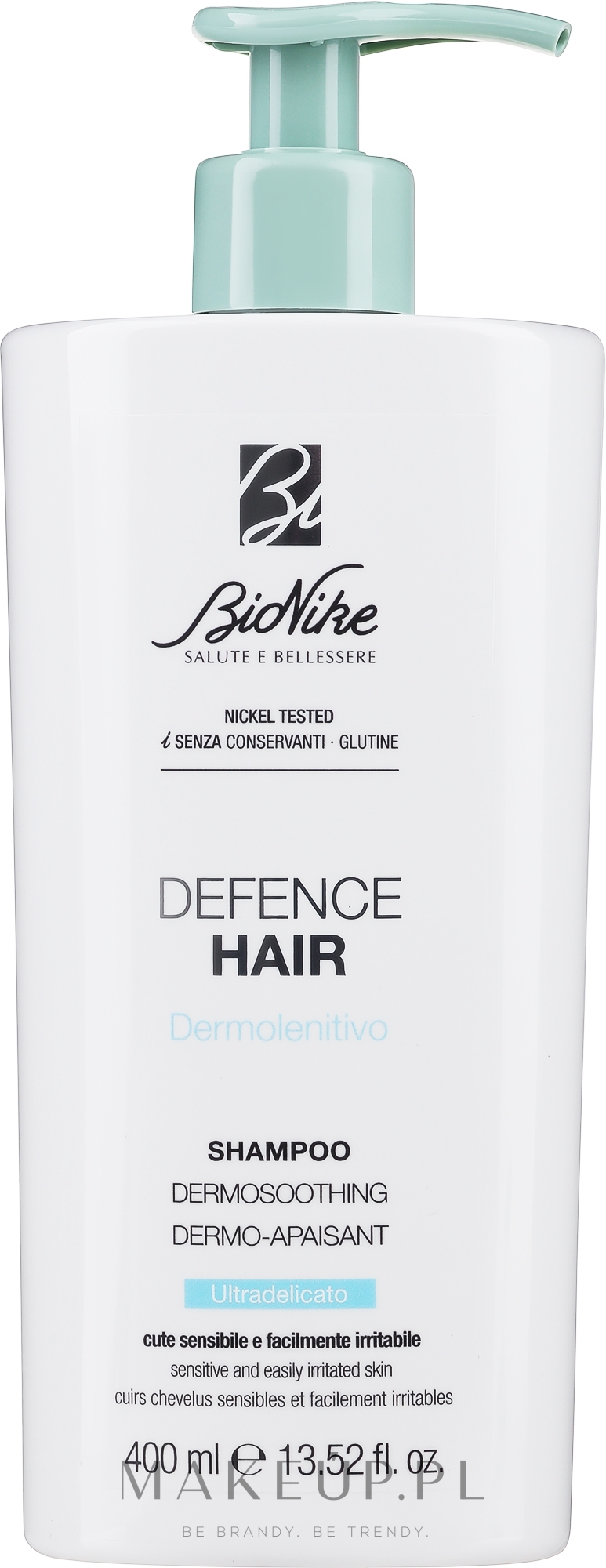 Delikatny szampon do włosów - BioNike Defence Hair Shampoo Dermosoothing  — Zdjęcie 400 ml