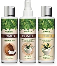 Zestaw Pielęgnacja włosów zniszczonych - Comex (shm/150ml + spray/150ml + oil/150ml) — Zdjęcie N2