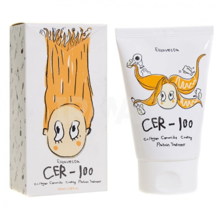 Regenerująca maska do włosów z kolagenem i ceramidami - Elizavecca Hair Care Milky Piggy Collagen Ceramide Coating Protein Treatment Cer-100