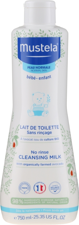 Oczyszczające mleczko do twarzy dla dzieci - Mustela No Rinse Cleansing Milk — Zdjęcie N1