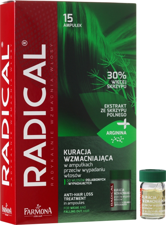 Kuracja wzmacniająca w ampułkach przeciw wypadaniu włosów - Farmona Radical