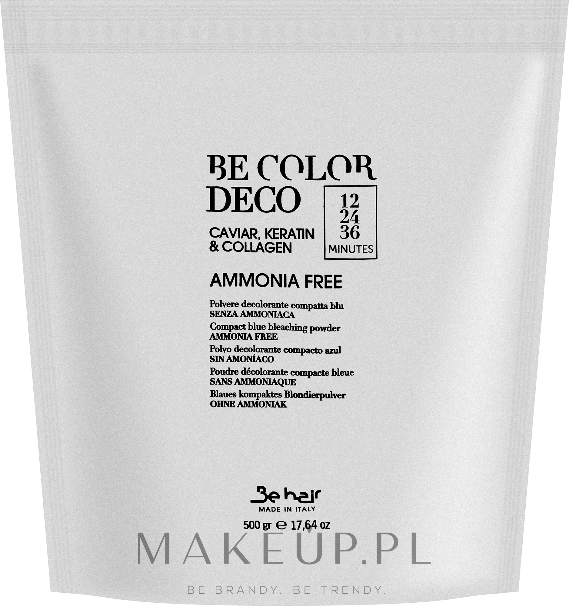 Rozjaśniacz do włosów bez amoniaku - Be Color Deco Ammonia Free Brightener 12, 24, 36 Minutes — Zdjęcie 500 g