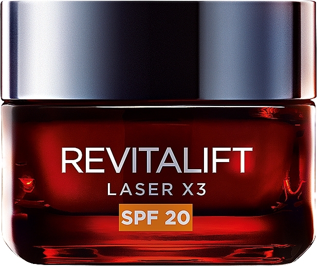 L'Oreal Paris Revitalift Laser X3 - Przeciwstarzeniowy krem do twarzy na dzień Intensywna regeneracja SPF 25 — Zdjęcie N1