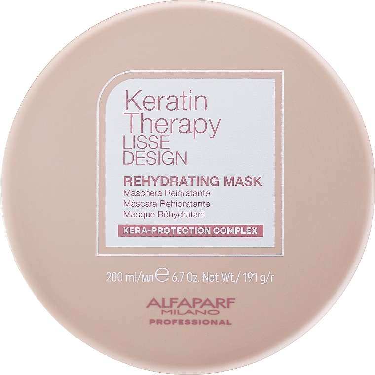 Nawilżająca maska do włosów - Alfaparf Lisse Design Keratin Therapy Rehydrating Mask — Zdjęcie N1