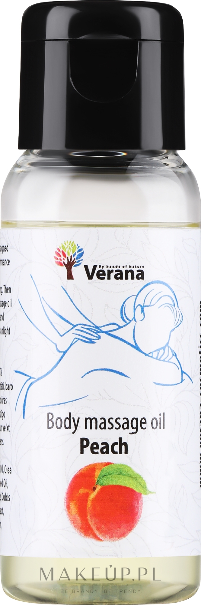 Olejek do masażu ciała Peach - Verana Body Massage Oil — Zdjęcie 30 ml