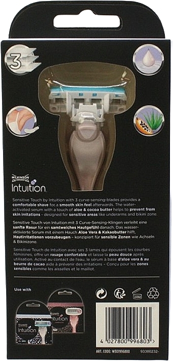 Maszynka do golenia z 1 wymiennym wkładem - Wilkinson Sword Intuition Sensitive Touch — Zdjęcie N2