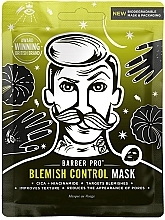 Maseczka do twarzy przeciw niedoskonałościom - BarberPro Blemish Control Face Sheet Mask — Zdjęcie N1