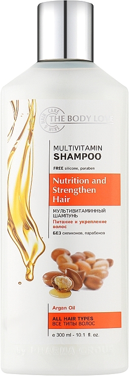 PRZECENA! Multiwitaminowy szampon do włosów z olejem arganowym - The Body Love Multivitamin Shampoo * — Zdjęcie N2