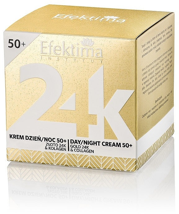 Krem dzień/noc 50+ - Efektima Instytut 24K Gold & Collagen Day/Night Cream 50+ — Zdjęcie N1