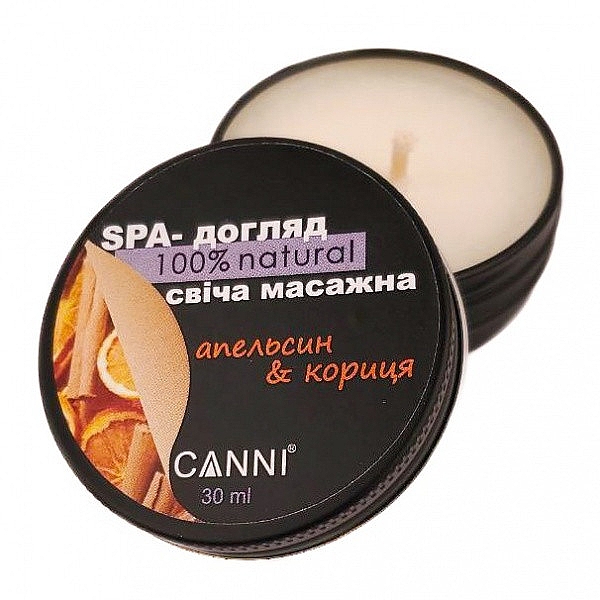 SPA-masaż świecą do manicure Pomarańczowo-cynamonowy - Canni — Zdjęcie N4