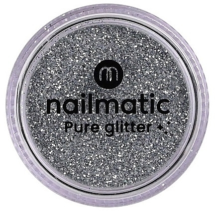 Brokat do zdobienia paznokci - Nailmatic Pure Glitter Small Silver Glitter — Zdjęcie N1