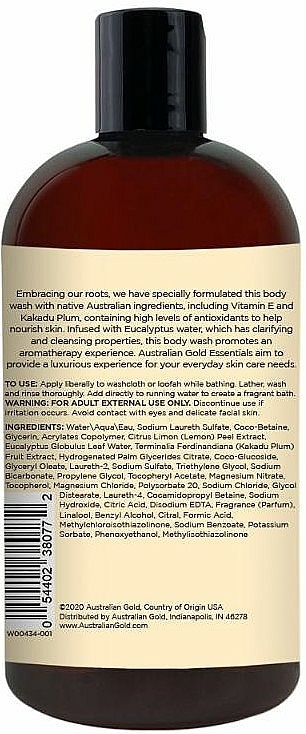Żel pod prysznic Słodka cytryna - Australian Gold Essentials Sugared Lemon Body Wash — Zdjęcie N2
