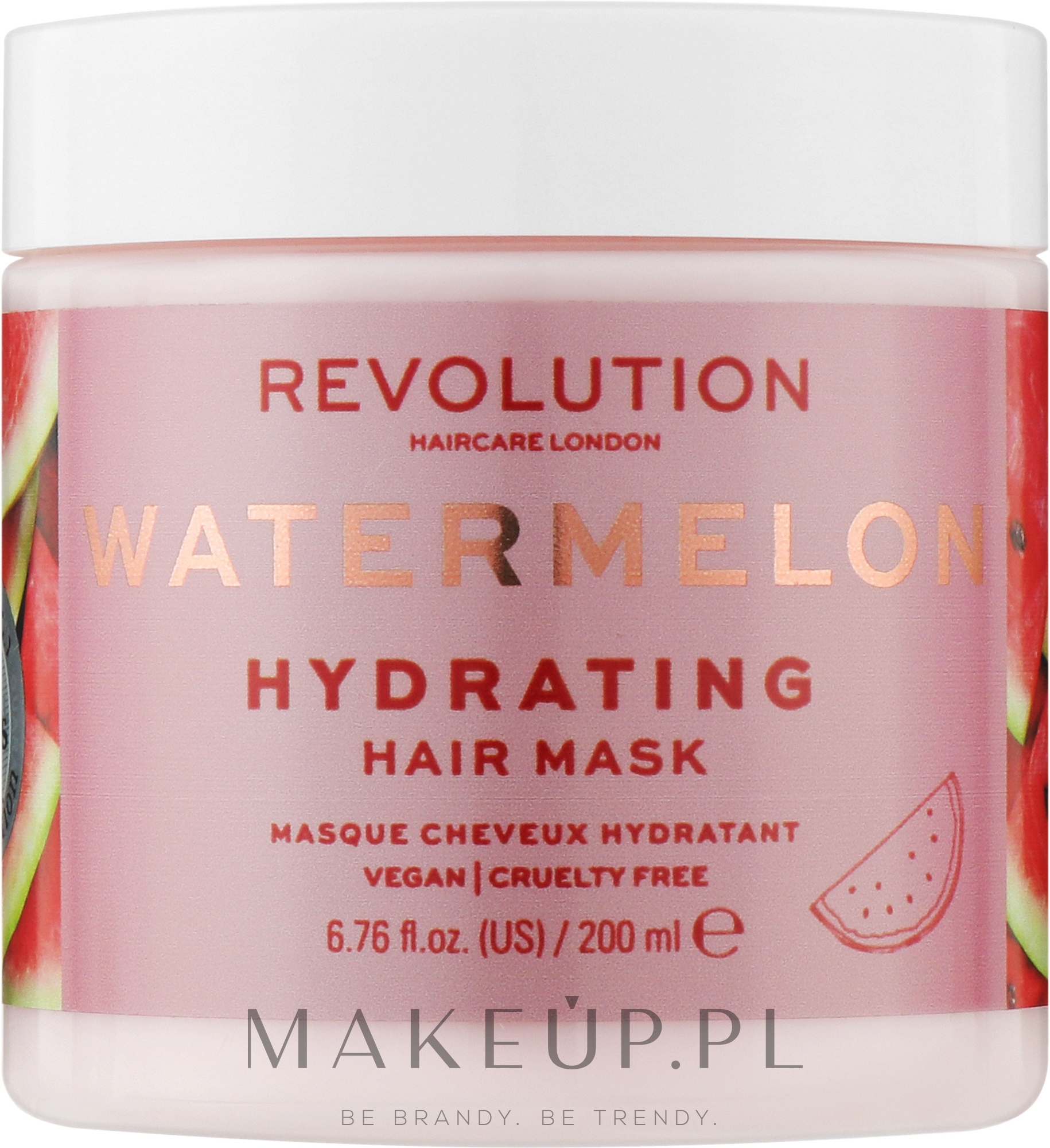 Arbuzowa maska nawilżająca do włosów - Makeup Revolution Watermelon Hydrating Hair Mask — Zdjęcie 200 ml