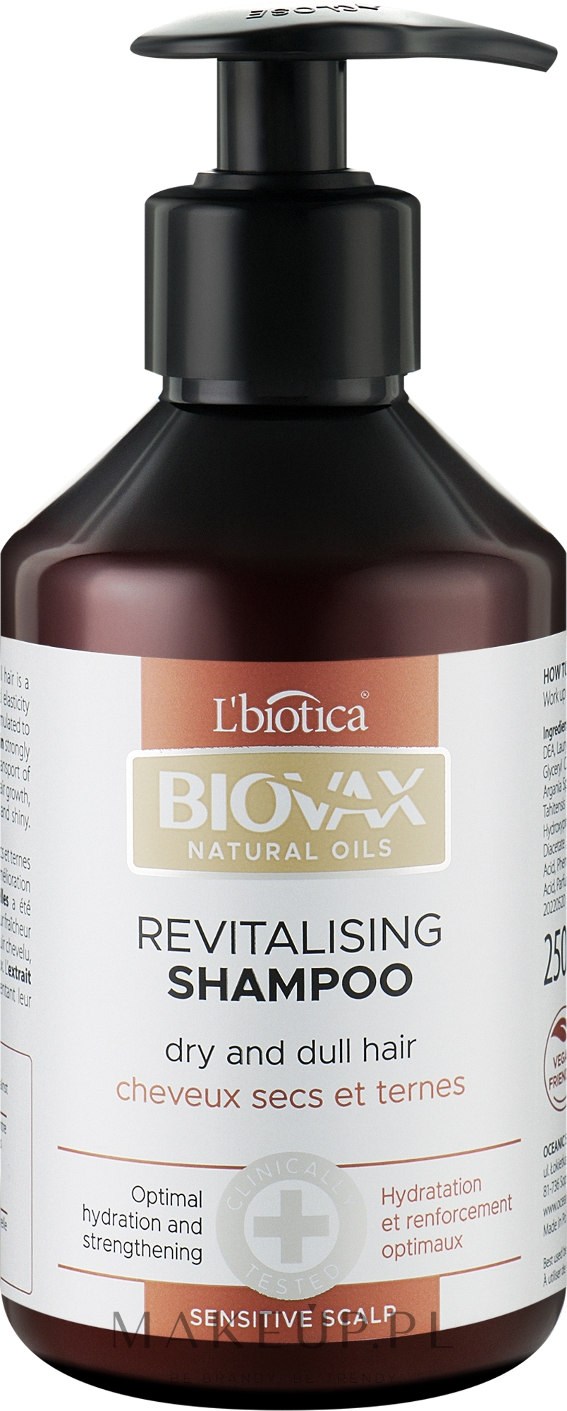 Biovax Naturalne oleje do włosów suchych i zniszczonych - szampon — Zdjęcie 200 ml