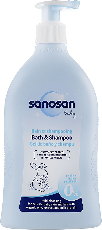 Szampon do włosów i płyn do kąpieli 2 w 1 dla dzieci - Sanosan Baby Bath & Shampoo — Zdjęcie N2