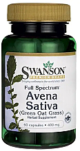 Suplement diety Avena Sativa (Green Oat Grass), 400 mg - Swanson Full Spectrum Avena Sativa (Green Oat Grass) — Zdjęcie N2
