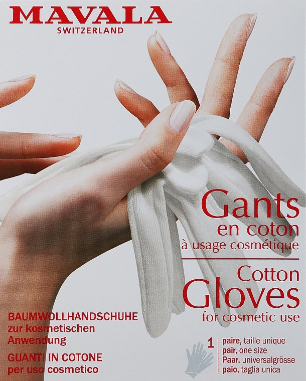 Bawełniane rękawiczki do zabiegów pielęgnacyjnych na dłonie - Mavala Gloves