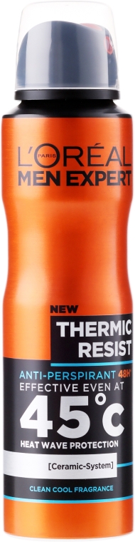 Dezodorant-antyperspirant w sprayu - L'Oreal Paris Men Expert Thermic Resist 48H — Zdjęcie N1