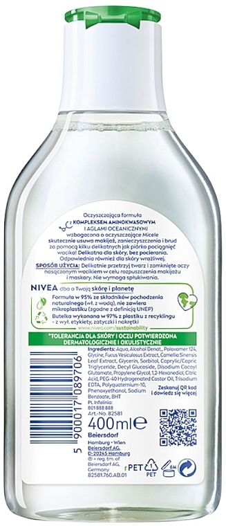 Oczyszczający płyn micelarny dla skóry mieszanej - NIVEA MicellAir Water For Combination Skin — Zdjęcie N2