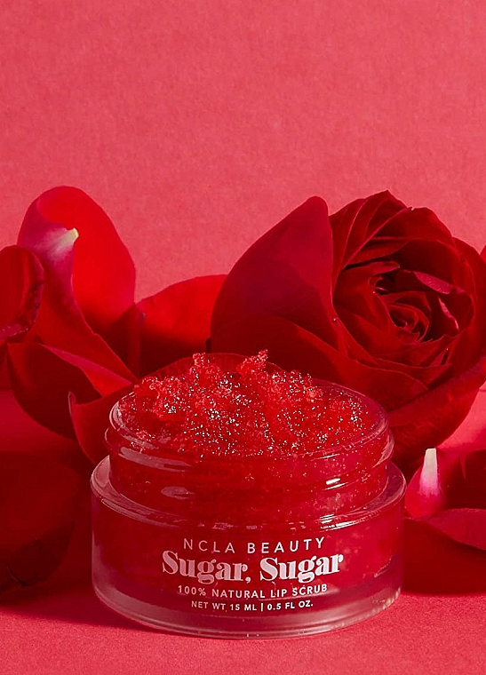 Peeling do ust Czerwona róża - NCLA Beauty Sugar, Sugar Red Roses Lip Scrub — Zdjęcie N5