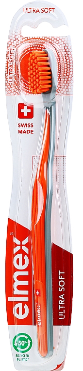 Ultramiękka szczoteczka do zębów, pomarańczowa - Elmex Swiss Made Ultra Soft Toothbrush  — Zdjęcie N1
