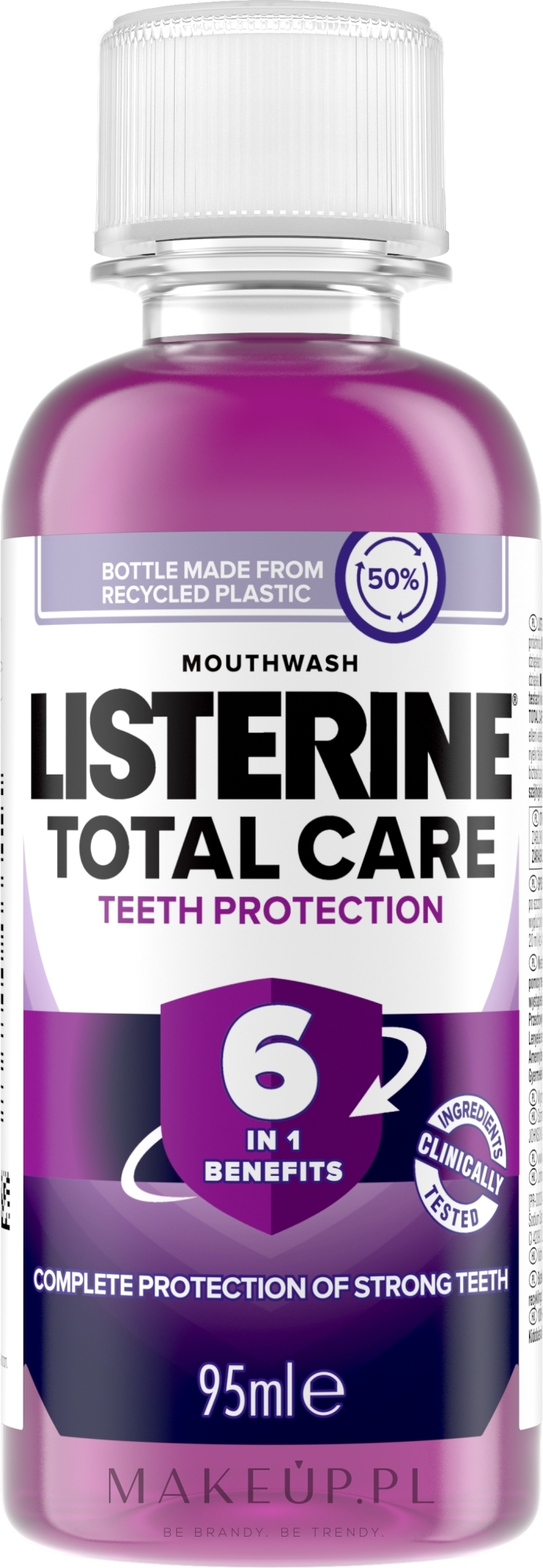 Płyn do płukania jamy ustnej 6 w 1 - Listerine Total Care Clean Mint — Zdjęcie 95 ml