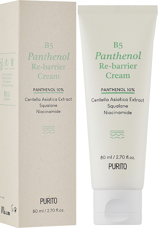 Rewitalizujący krem do twarzy z pantenolem - Purito B5 Panthenol Re-Barrier Cream Pantenol 